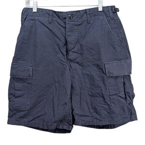 Tru-Spec Mens Cargo Shorts Ripstop Button Fly Tactical Utility Navy Blue Size M?